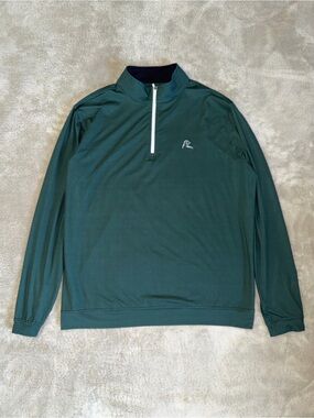 Rhoback The Pint Quarter Zip Golf Performance Long Sleeve Men’s Large In Green